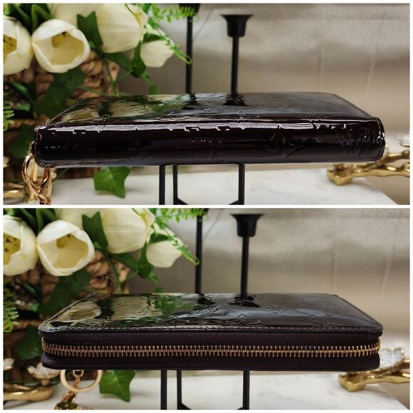 Authentic Louis Vuitton Vernis Amarante Zipper Wallet w/ Dust Bag and Box EUC - Picture 4 of 16